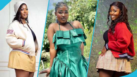 Felicia Osei marks birthday, flaunts thick curves and fine legs in mini skirts and varsity bomber jackets