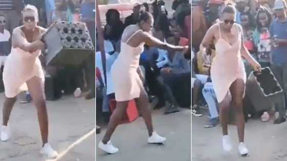 The lady and the crate: New dance sensation attains massive reactions online