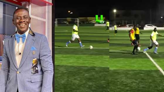 Akrobeto trains on a pitch ahead of a football game, video of his fiasco drops