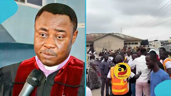 Members of Resurrection Power New Generation Church stage a protest over missing funds