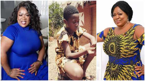 Kumawood actress Mercy Asiedu's actor son celebrates 14th birthday, he's grown so tall & big in photos