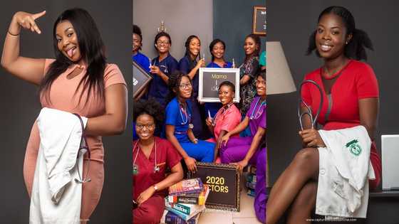 Pretty Ghanaian ladies heat up Twitter with photos as they all graduated as medical doctors amid COVID-19