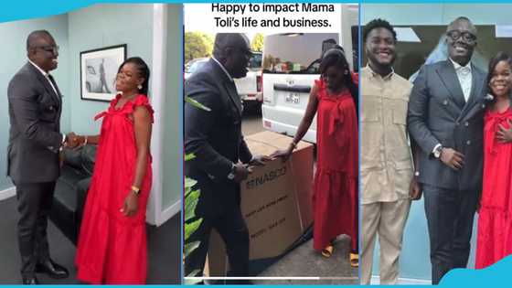 Bola Ray presents Mama Toli with fridge, supports her business in viral video