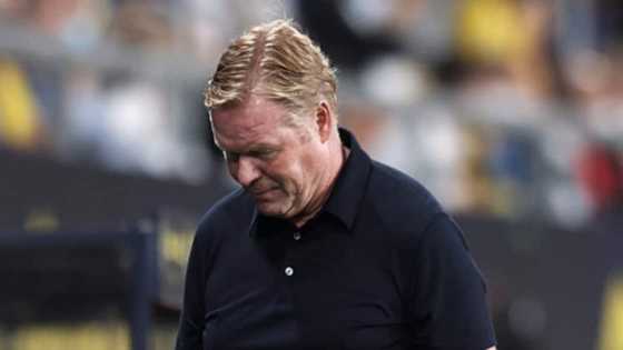 Barcelona manager Ronald Koeman says he is tired of defending himself in tense press conference