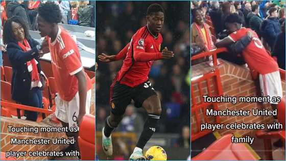Koobie Mainoo bonds with Ghanaian family after Man United game, mum sheds tears