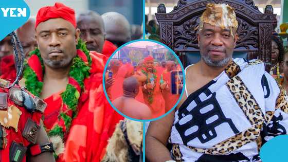 Ga Mantse angrily pours libation in old video, commands deity to deal with rival Nii Adama Latse II