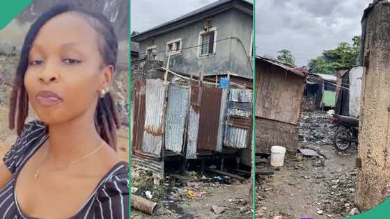 Lady looking for an apartment to rent in Lagos rejects dirty area shown to her by real estate agent