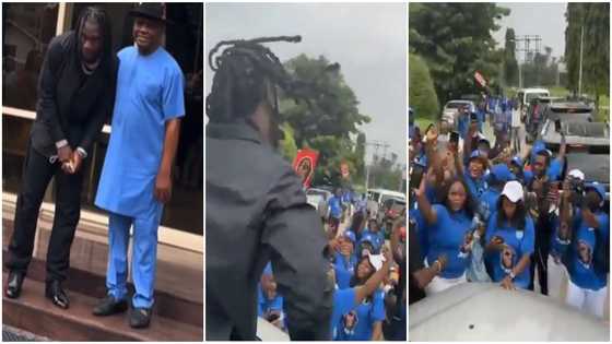 Homecoming: Mammoth crowd troop out to welcome Burna Boy as he visits home after Grammy win