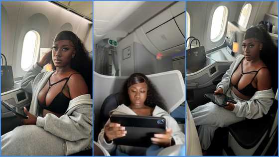 Hajia Bintu flies class to Dubai, shows cleavage in video, causes stir