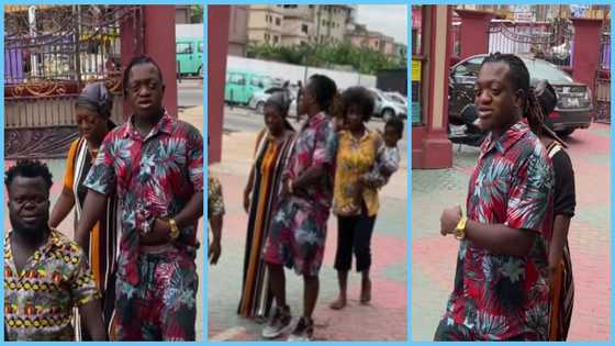 Kumawood actor Sunsum Ahuofe steps out with his mother in new video, fans hail them