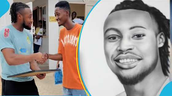 Antoine Semenyo: Black Stars player gets portrait from talented Ghanaian artist