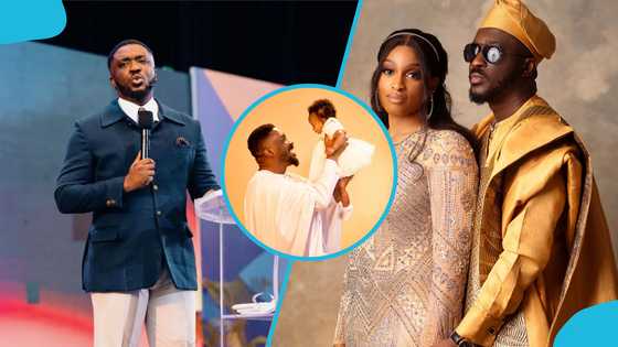 Christ Embassy's Pastor Enoch Boamah shows off his baby girl for the first time on his birthday
