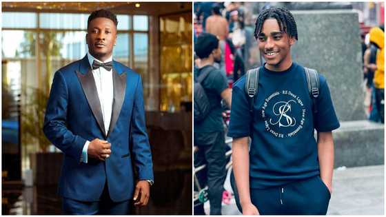 Asamoah Gyan's son Fredrick Gyan flaunts star-studded outfit on his birthday, many fans react