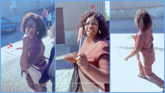 Elderly Ghanaian woman celebrates with daughter as she gets Canadian citizenship, vows to learn their accent