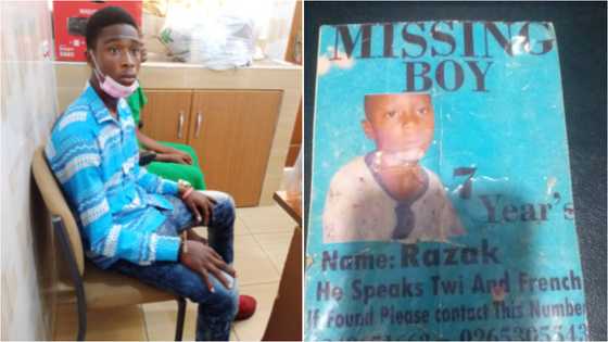 Razak Ahmed: Ghanaian boy who got missing at age 7 found and reunited with his mom; emotional photos emerge