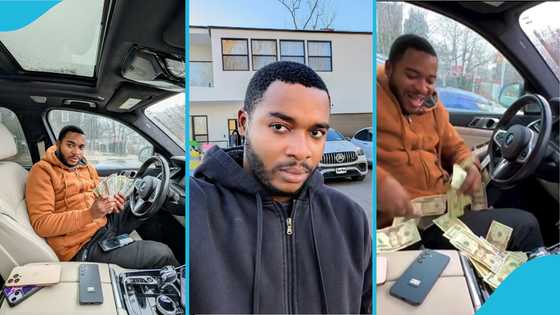 Twene Jonas flaunts expensive BMW in viral video, displays dollars