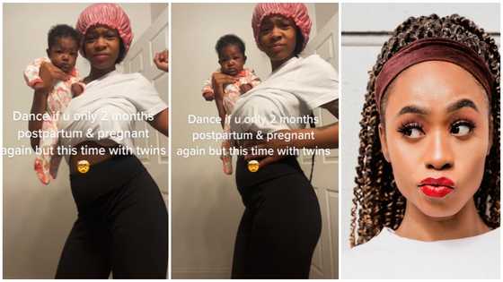 Many react as young lady finds out she's pregnant with twins just 2 months after giving birth