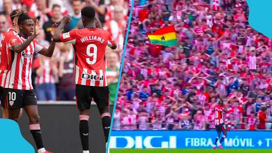 Ghana Flag Hoisted High as Williams Brothers Score for Athletic Bilbao