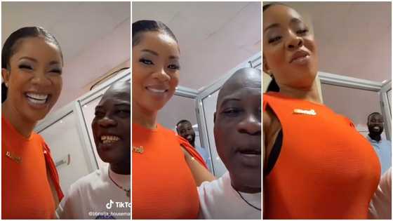 Serwaa Amihere: Langabel Holds TV Presenter's Waist In Video; Sparks Reactions