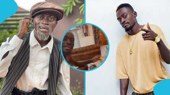 Lil Win humbly enjoys banku and soup as he celebrates his 38th birthday