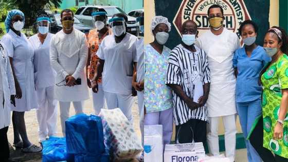 Ghanaian actor Van Vicker donates supplies to different hospitals in Liberia