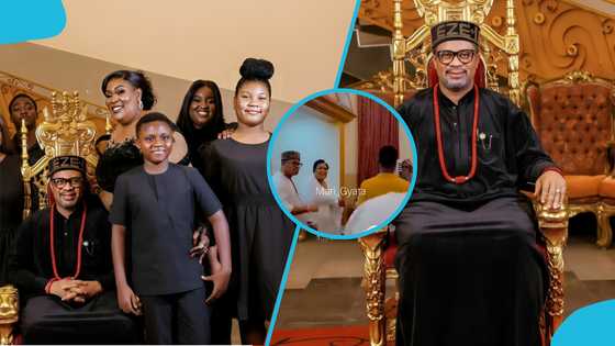 Igbo King holds celebration at his palace days after Ga Mantse halted Yam Festival, video trends