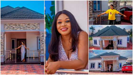 No man gave it to me! - See the mansion this woman who once begged for jobs built as she marks 31st birthday (photos)