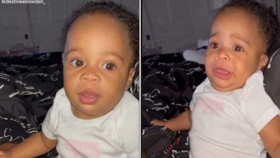 Adorable baby gets fright when hearing father snoring, cute viral video has social media users laughing