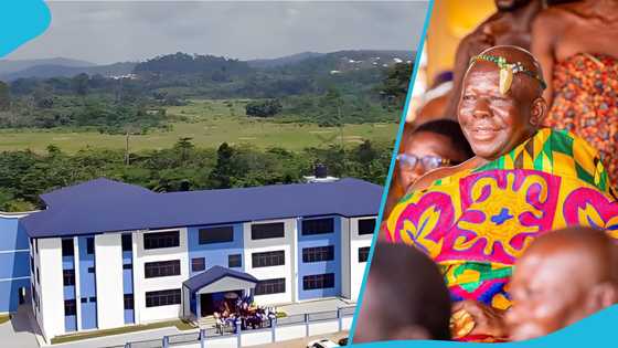 Otumfuo donates a three-story girls' dormitory to Sefwi Wiawso Senior High School