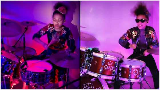 11-year-old kid plays drum set like pro; makes cool beat in video, Michelle Obama praises her