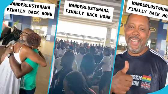 Accra to London team members couldn't hide their joy as fans rush to take photos with them at Kotoka International Airport
