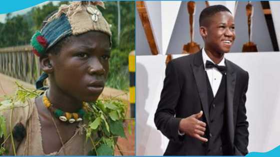 Abraham Attah looks tall and big in latest photo; rocks thick rasta