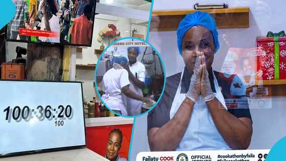 Tamale cook-a-thon: Chef Failatu Abdul Razak crosses 100 hours in tears, relies on sous chef for support