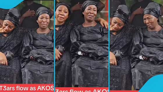 Daddy Lumba's first wife Akosua Serwaa breaks down in tears as she sings his song