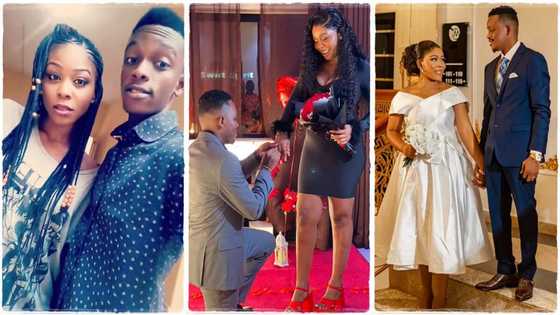 "We dated for 7 years": Lady falls in love with coursemate, marries him after years of relationship