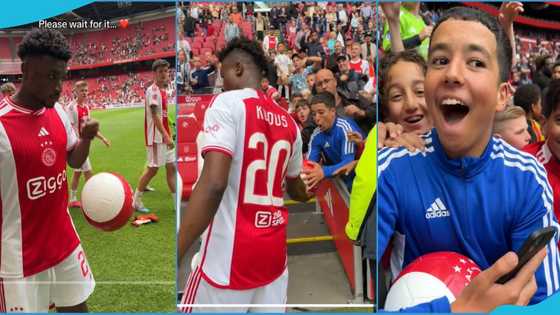 Mohammed Kudus makes fan happy as he gives him a match ball in video