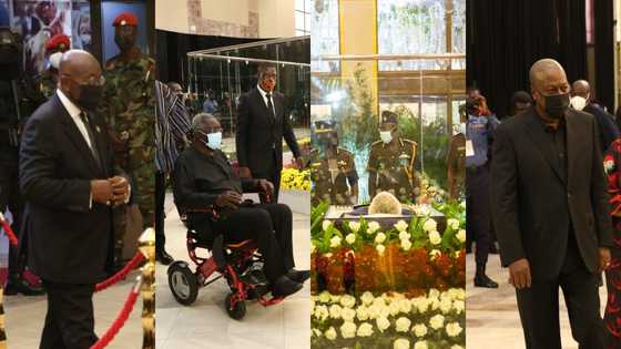 10 more photos drop as past presidents & Akufo-Addo pay last respect to Rawlings