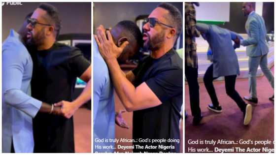 Majid Michel delivers powerful prayer session for Nigerian actor, peeps react: "A spirit-filled song"