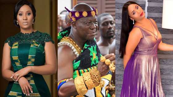 Otumfuo's daughter celebrates him on his birthday; shares old photo of him with mustache