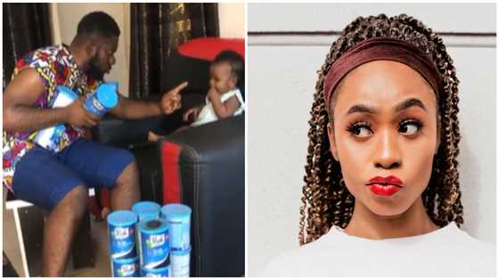 "You eat too much" - Frustrated dad tells baby girl, shows cans of milk consumed in 2 months