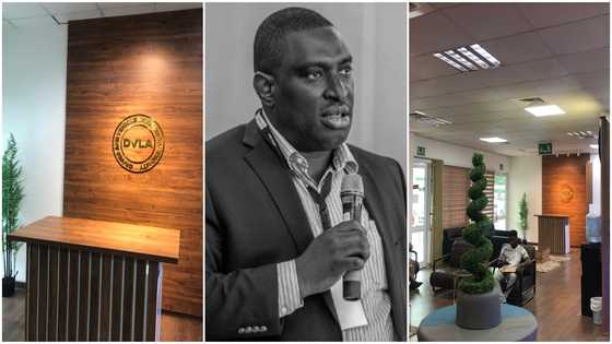 Nigerian investor Victor Asemota applauds Ghana DVLA for a beautiful office and impressive service