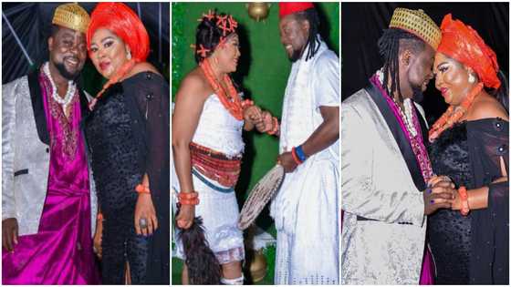 "She gave her daughter old one" - Fans say as Regina Daniels’ mother reportedly weds young lover; photos drop