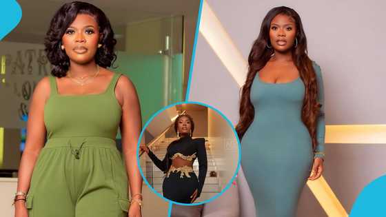 TV host Delay poses in stylish black turtleneck gown inside her luxurious mansion for her 43rd birthday shoot