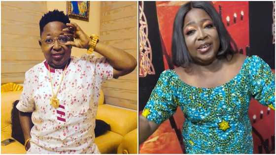 Popular Kumawood star Wayoosi beats Bobriski as he wears female clothes in funny video