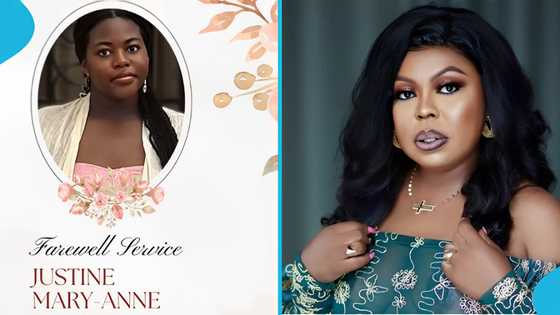 Afia Schwarzenegger weeps for 2nd victim of Salifu Amoako's son's crash ahead of private funeral