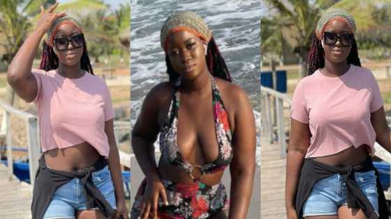 Fans shout over 4 sweet photos of Medikal's kid sister