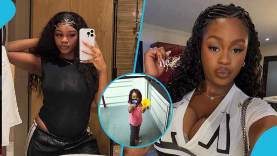 Farida Mahama drops a childhood photo of her using a vuvuzela and Blackberry phone, peeps react