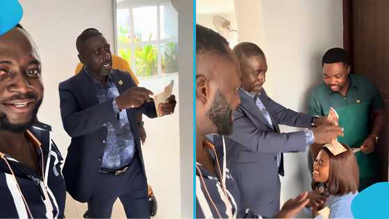 Captain Smart shows his affluent side, sprays cash on pretty lady in public, video sparks reactions
