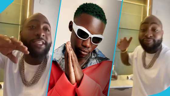 Davido jams to OliveTheBoy's banger Good Sin, video excites many Ghanaians: "You're going far"
