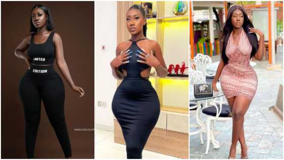 Hajia Bintu: TikTok star flaunts flawless make-up and curvy look in awesome photos; fans gush